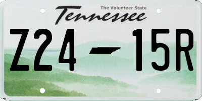 TN license plate Z2415R