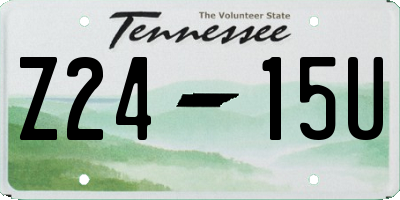 TN license plate Z2415U