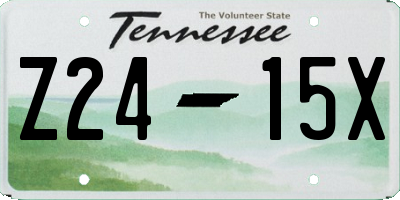 TN license plate Z2415X