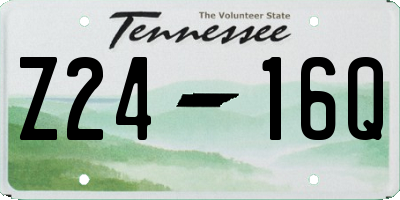 TN license plate Z2416Q