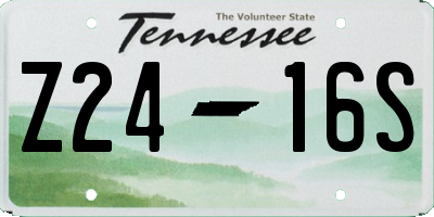 TN license plate Z2416S