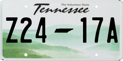 TN license plate Z2417A