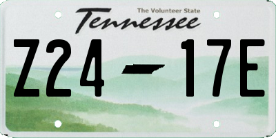 TN license plate Z2417E
