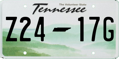TN license plate Z2417G