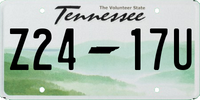 TN license plate Z2417U