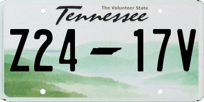 TN license plate Z2417V