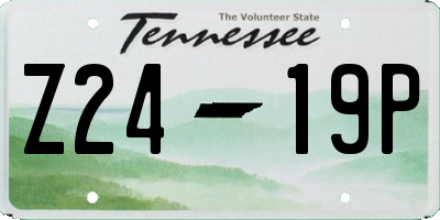 TN license plate Z2419P