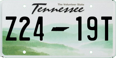 TN license plate Z2419T