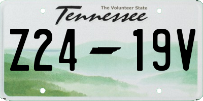 TN license plate Z2419V