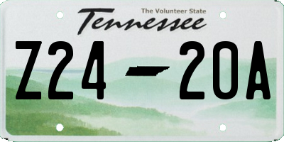 TN license plate Z2420A