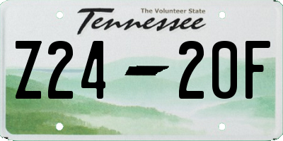TN license plate Z2420F