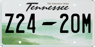TN license plate Z2420M