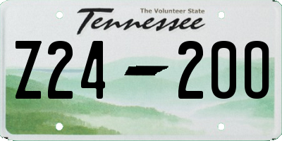 TN license plate Z2420O