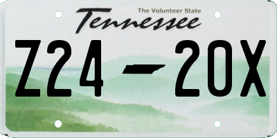 TN license plate Z2420X