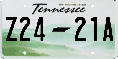 TN license plate Z2421A