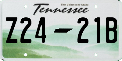 TN license plate Z2421B