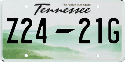 TN license plate Z2421G