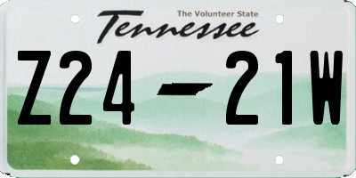 TN license plate Z2421W