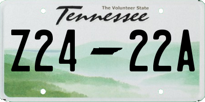 TN license plate Z2422A