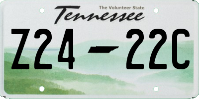 TN license plate Z2422C