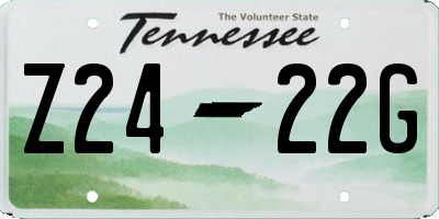 TN license plate Z2422G