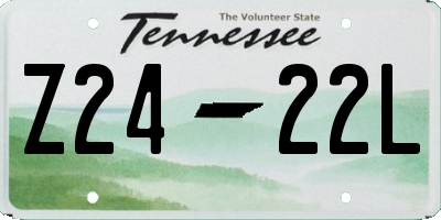 TN license plate Z2422L