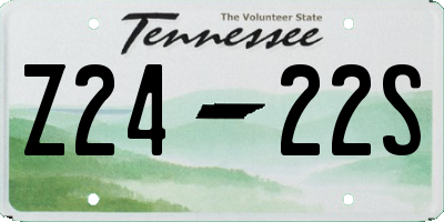TN license plate Z2422S