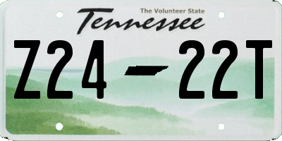 TN license plate Z2422T