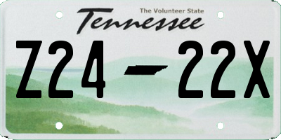 TN license plate Z2422X