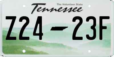 TN license plate Z2423F
