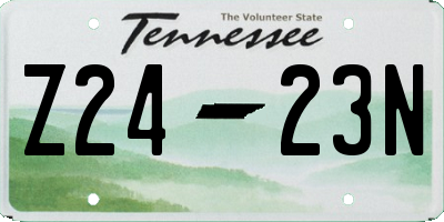 TN license plate Z2423N
