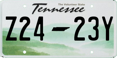 TN license plate Z2423Y