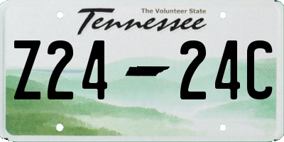 TN license plate Z2424C
