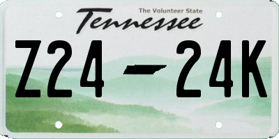 TN license plate Z2424K