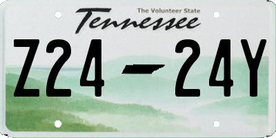 TN license plate Z2424Y