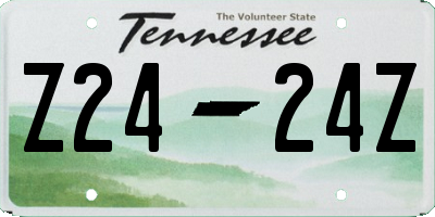 TN license plate Z2424Z
