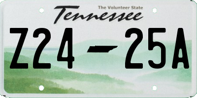 TN license plate Z2425A