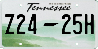 TN license plate Z2425H