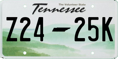 TN license plate Z2425K
