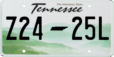 TN license plate Z2425L