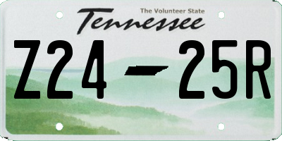 TN license plate Z2425R