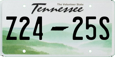 TN license plate Z2425S