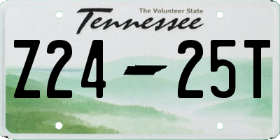 TN license plate Z2425T