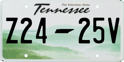 TN license plate Z2425V