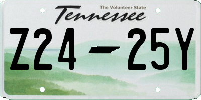 TN license plate Z2425Y