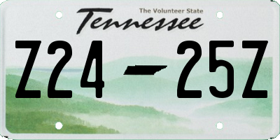 TN license plate Z2425Z