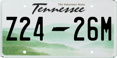 TN license plate Z2426M