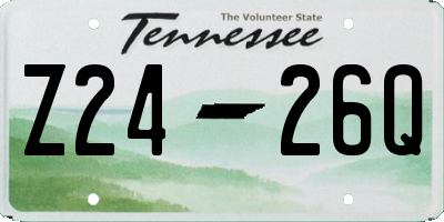 TN license plate Z2426Q