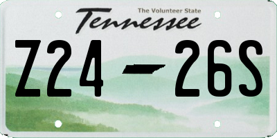 TN license plate Z2426S