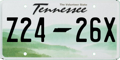TN license plate Z2426X